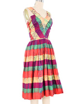 1950s Striped Brushstroke Day Dress Dress arcadeshops.com
