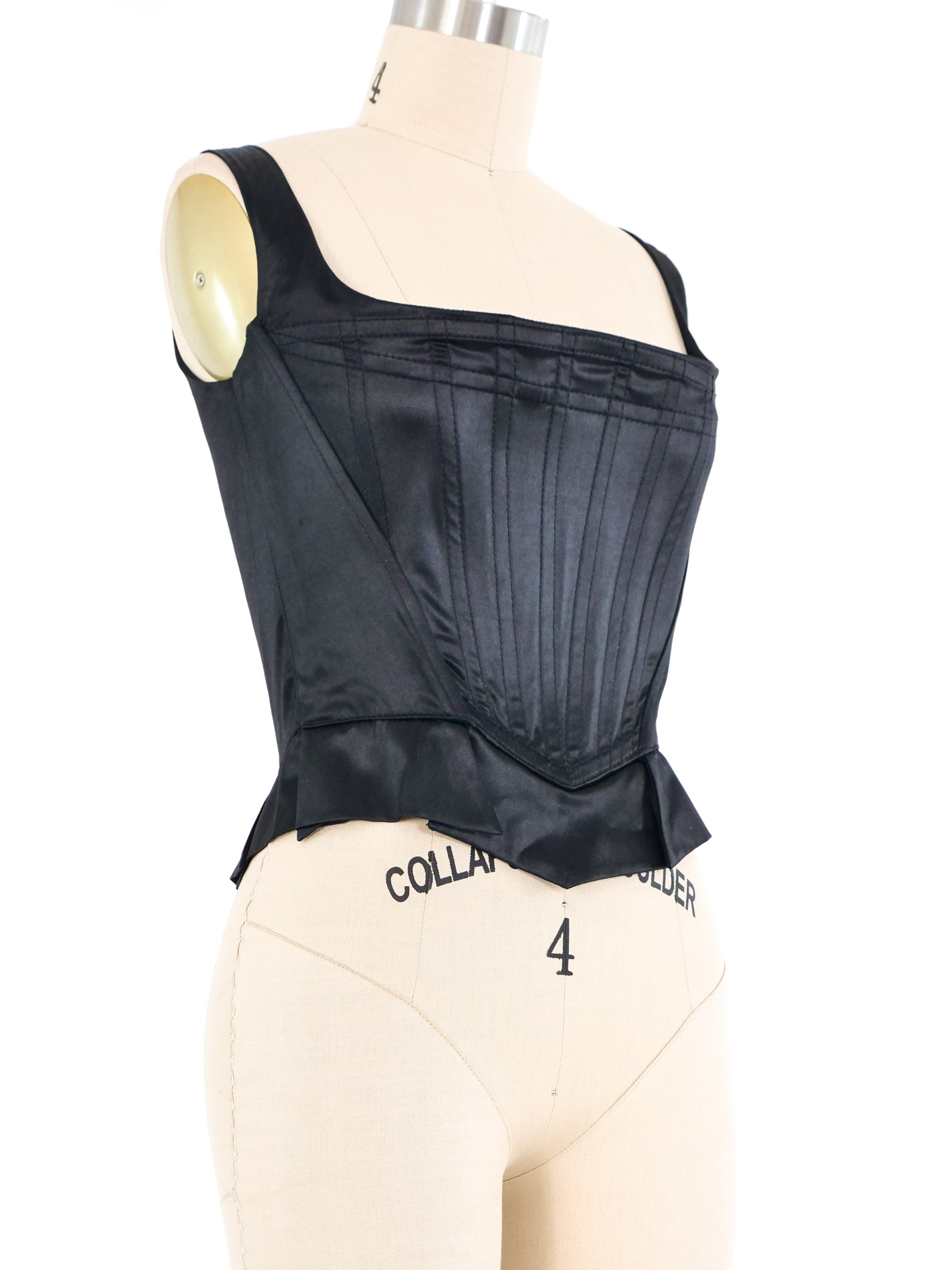 1990s Vivienne Westwood Black Satin Corset