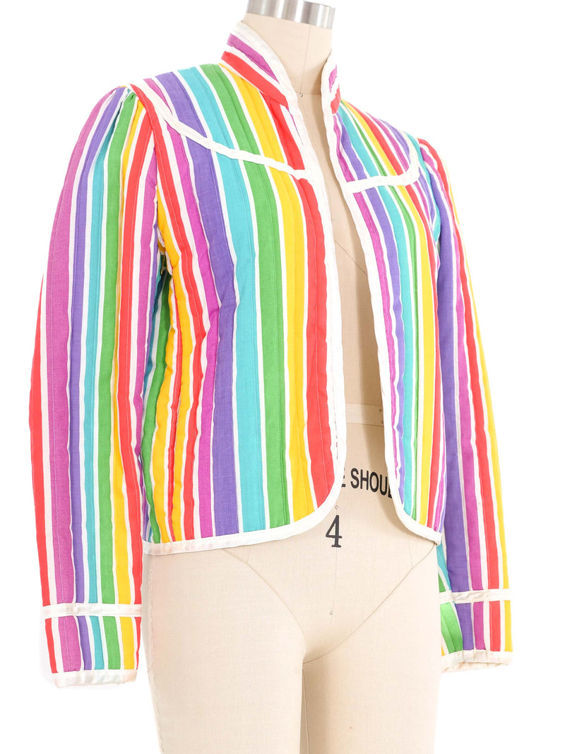 1970s Quilted Rainbow Jacket Jacket arcadeshops.com