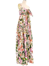 Dolce And Gabbana Cotton Floral Maxi Dress Dress arcadeshops.com