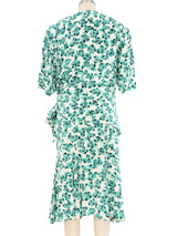 1980s Gucci Floral Silk Wrap Dress Dress arcadeshops.com