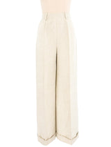 French Linen Wide Leg Pant Suit Suit arcadeshops.com