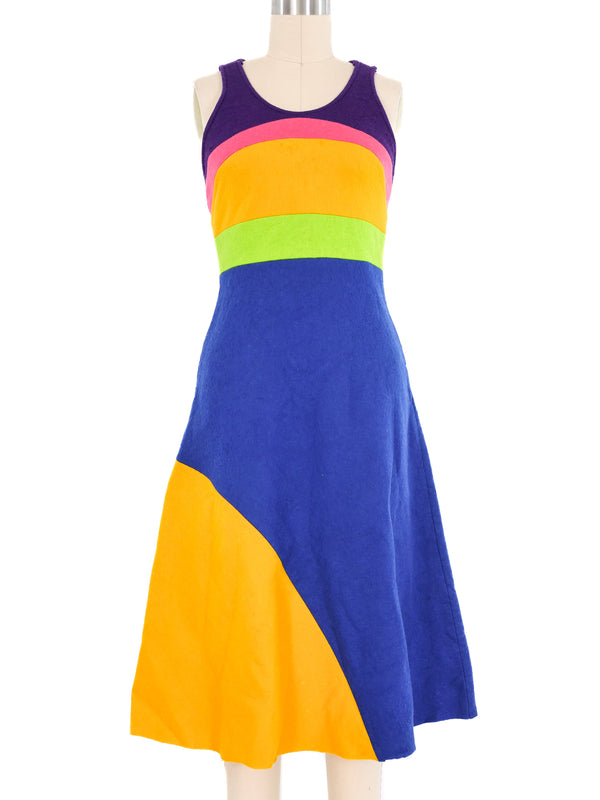1970s Felted Rainbow Dress Dress arcadeshops.com