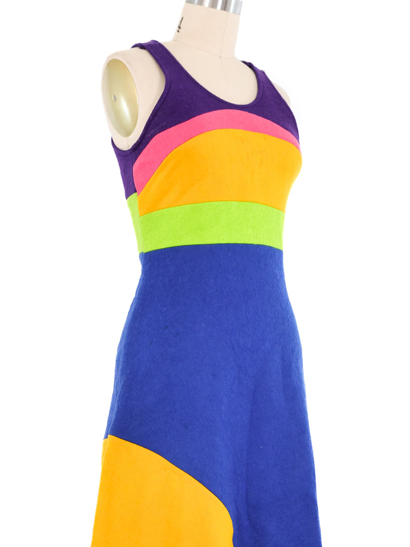 1970s Felted Rainbow Dress Dress arcadeshops.com