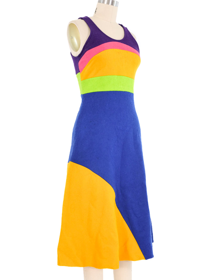 1970s Felted Rainbow Dress Dress arcadeshops.com