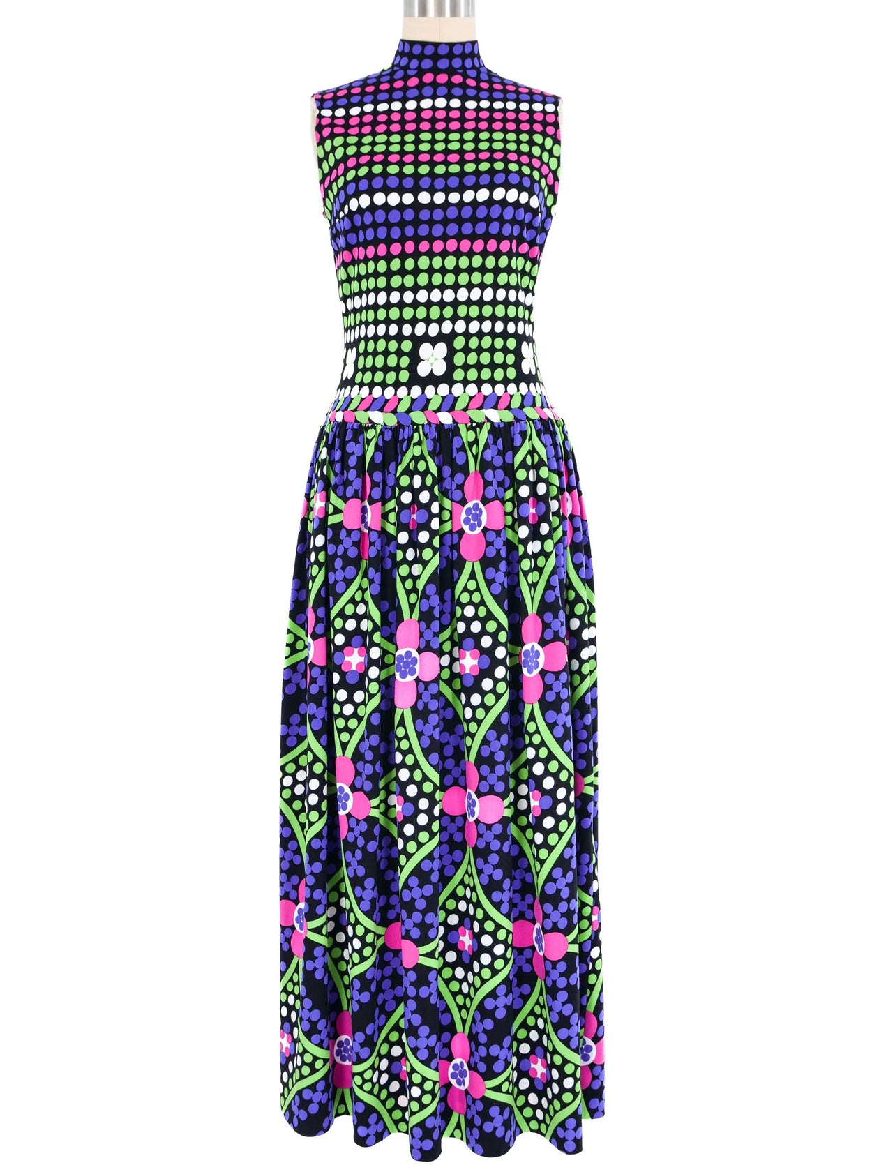 lanvin maxi dress Lanvin Polka Dot Jersey Maxi Dress