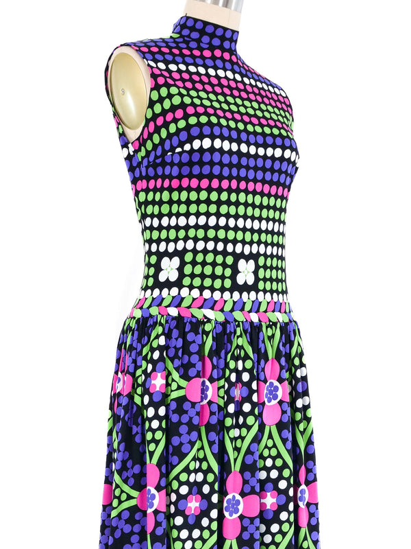 Lanvin Polka Dot Jersey Maxi Dress Dress arcadeshops.com