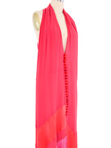 Gianfranco Ferre Magenta Fringe Dress Dress arcadeshops.com