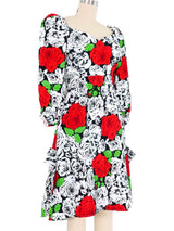 Scaasi Rose Print Dress Dress arcadeshops.com