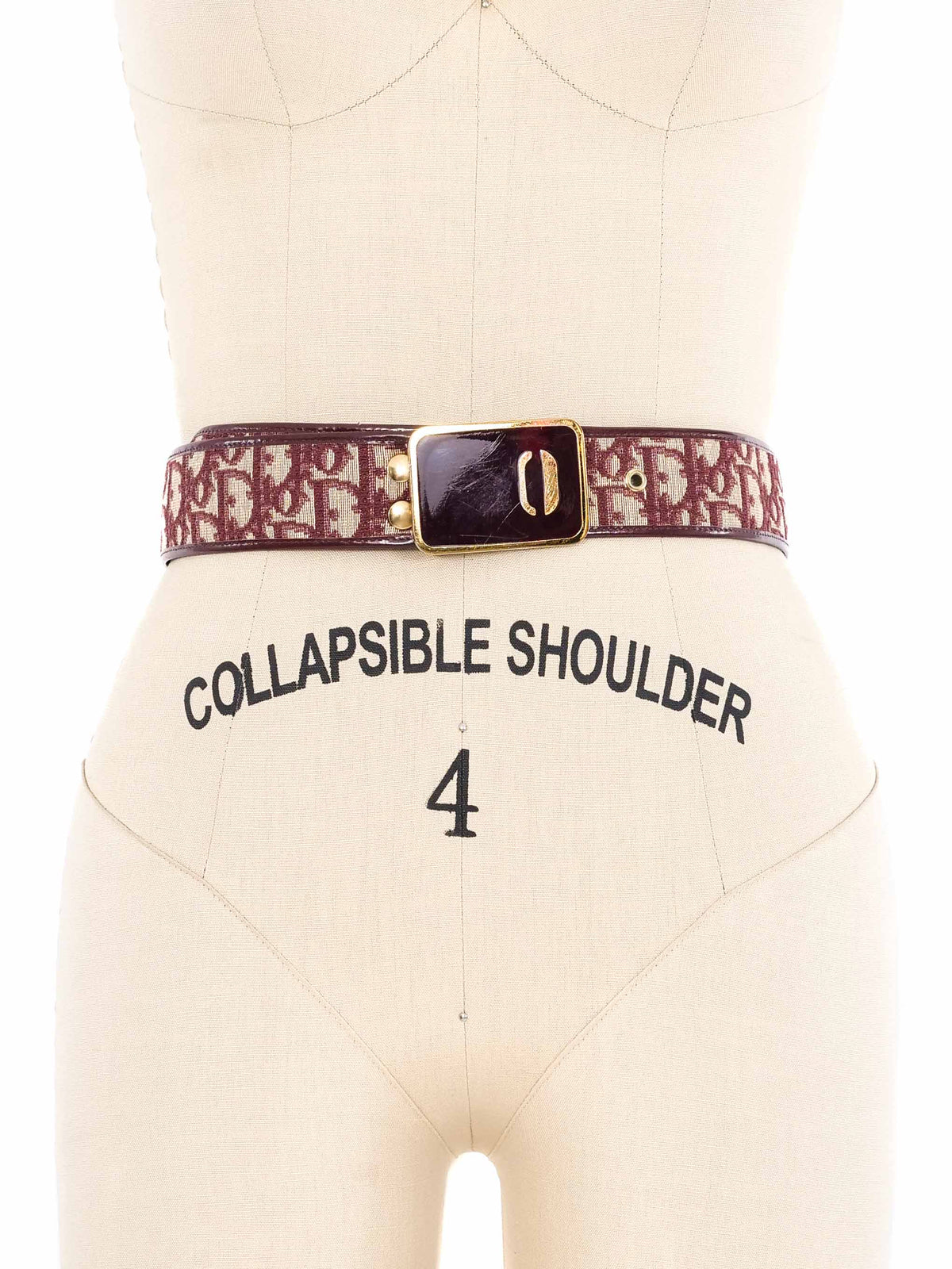 Christian Dior Burgundy Oblique Belt display picture 1