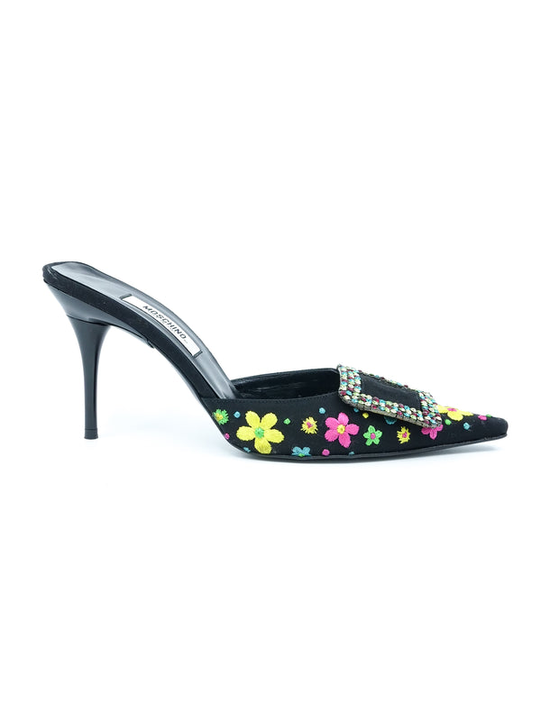 Moschino Floral Embroidered Mules, 35 Accessory arcadeshops.com