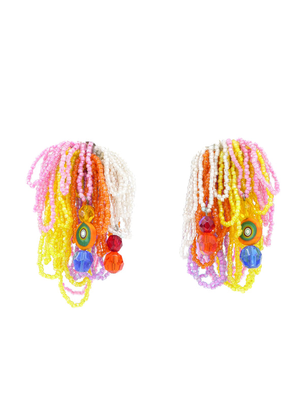 Rainbow Beaded Waterfall Earrings Accessory arcadeshops.com