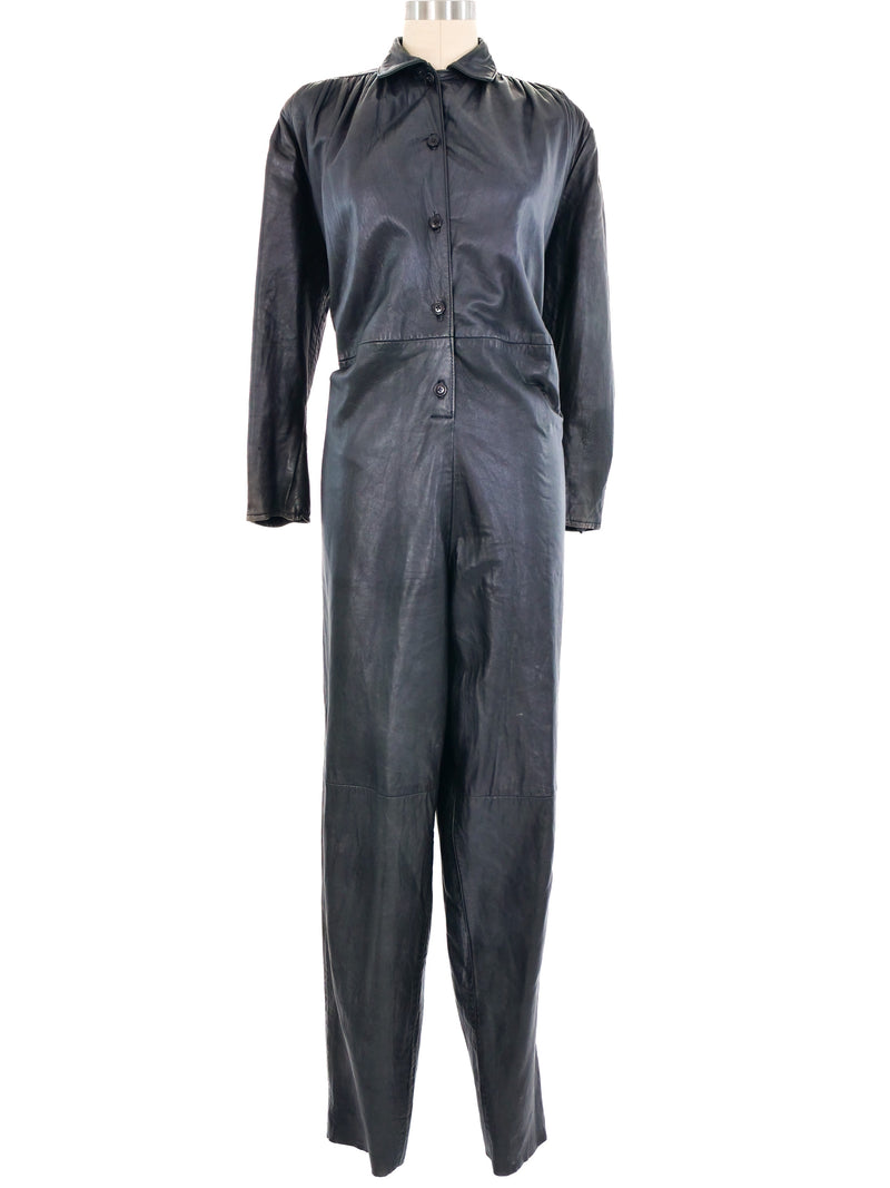 Michael Hoban Leather Jumpsuit Jumpsuit arcadeshops.com