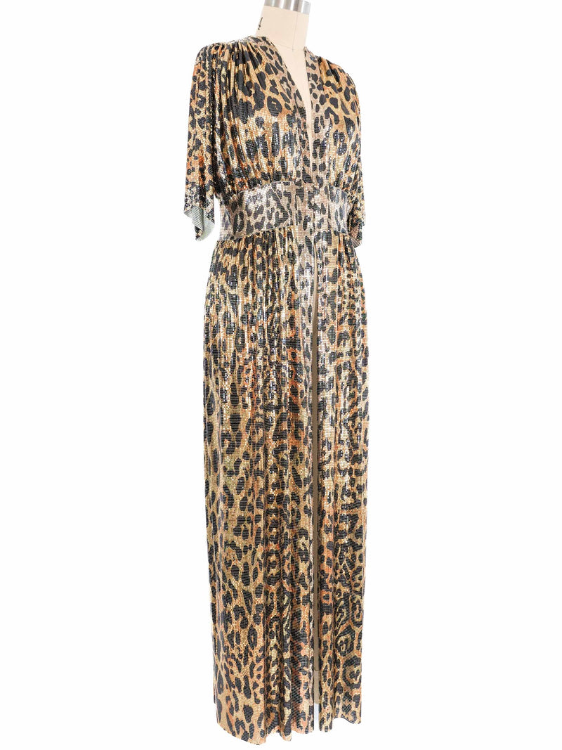 Paco Rabanne Leopard Printed Metal Mesh Dress Dress arcadeshops.com