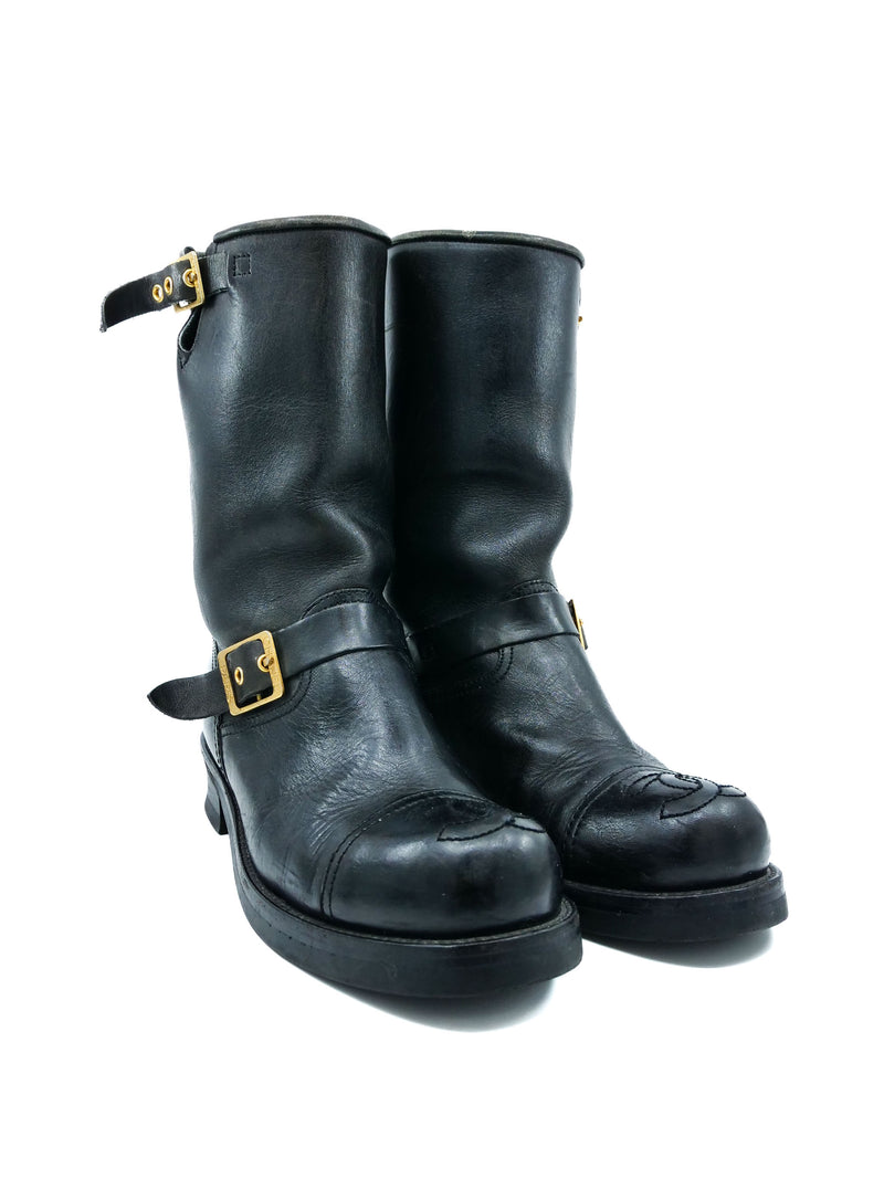 1990s Chanel Motorcycle Boots, 8 Accessory arcadeshops.com