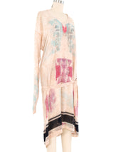 Dries Van Noten Pastel Asymmetrical Silk Chiffon Dress Dress arcadeshops.com