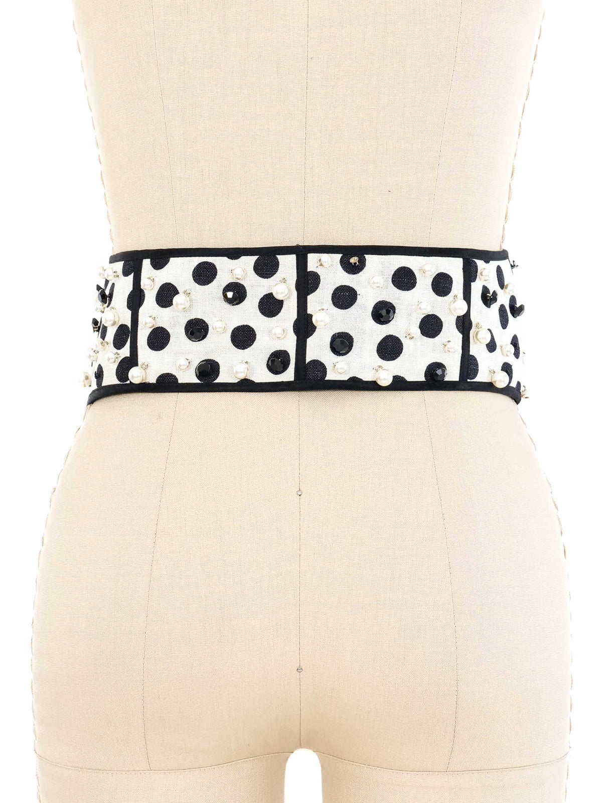 beaded embellished waist belt Embellished Satin Belt – Marie France Van Damme main image 2