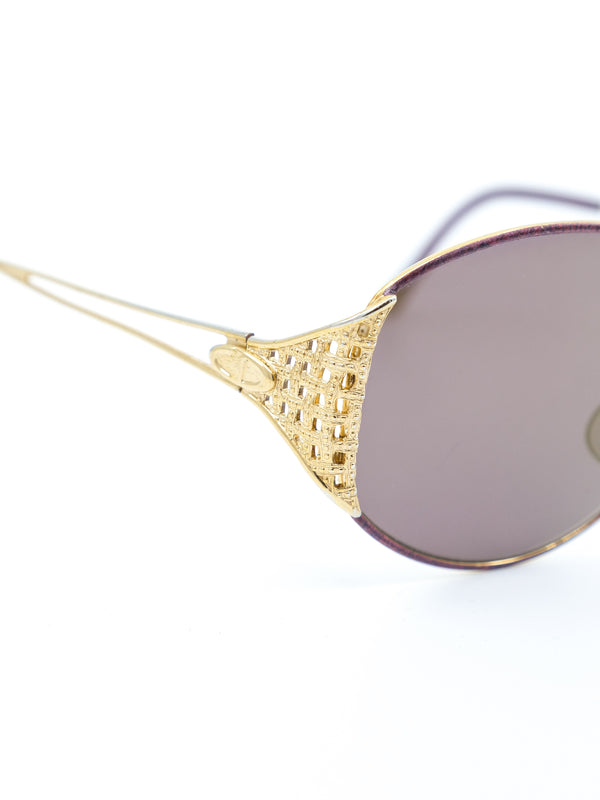 Christian Dior Goldtone Wire Frame Sunglasses Accessory arcadeshops.com
