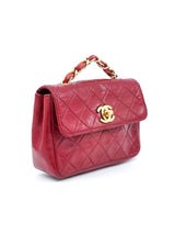 Chanel Red Quilted Mini Bag Accessory arcadeshops.com