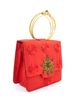 Red Satin Bracelet Handle Bag Accessory arcadeshops.com
