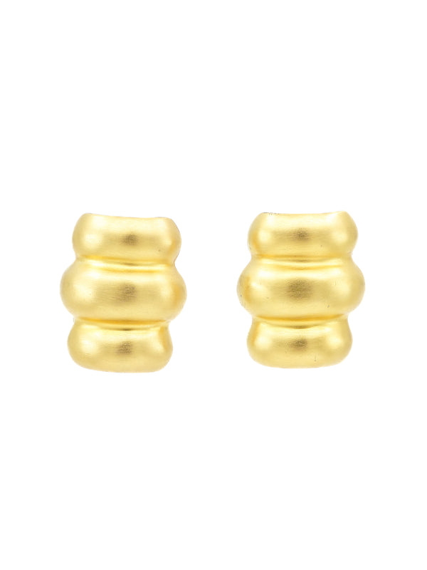 Modernist Totem Goldtone Earrings Accessory arcadeshops.com
