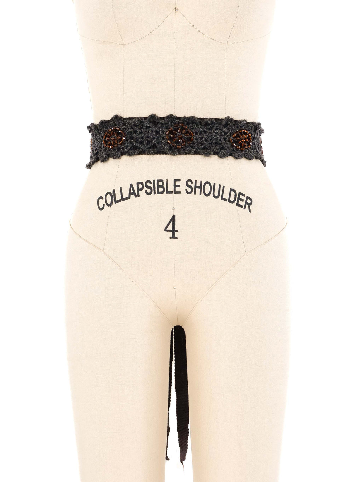 Prada beaded belt Prada Beaded Crochet Ribbon Belt main image 2