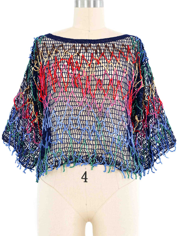 Rainbow Crochet Net Top Top arcadeshops.com