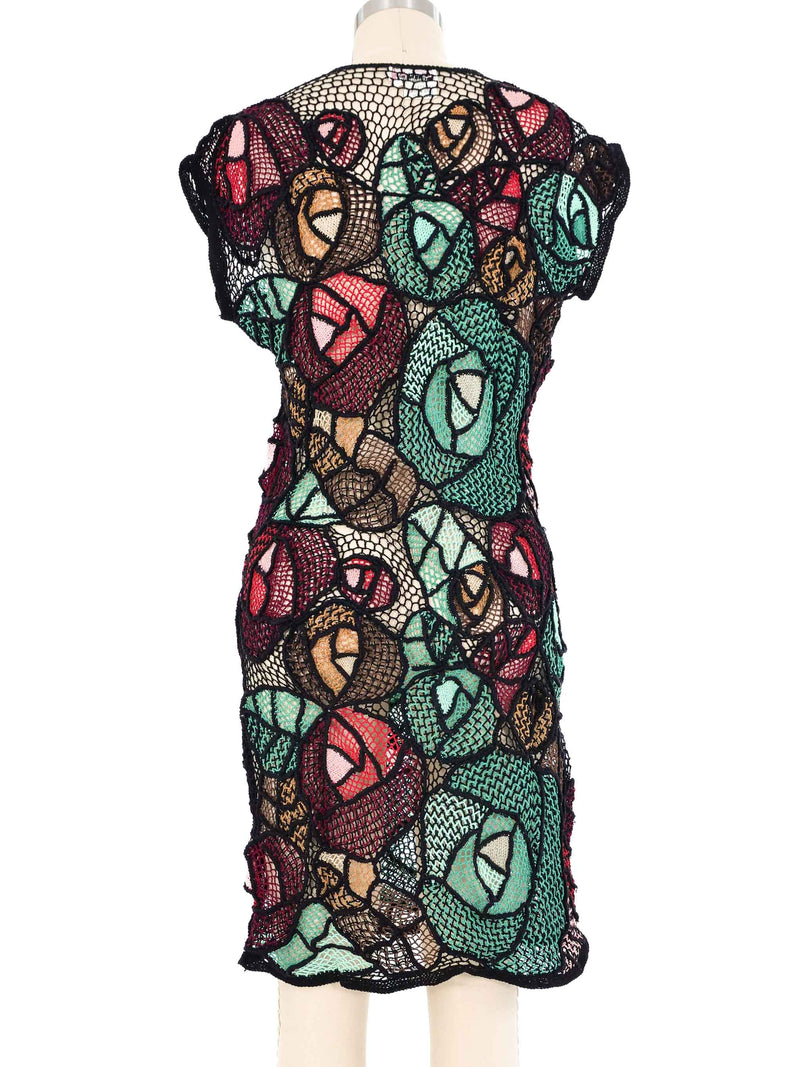 Pieced Floral Crochet Dress Dress arcadeshops.com