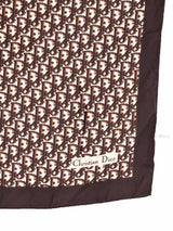 Christian Dior Brown Oblique Silk Scarf Accessory arcadeshops.com