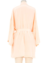 Blush Embellished Silk Robe Jacket arcadeshops.com