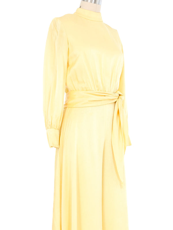 1960s Leo Narducci Candlelight Belted Jumpsuit