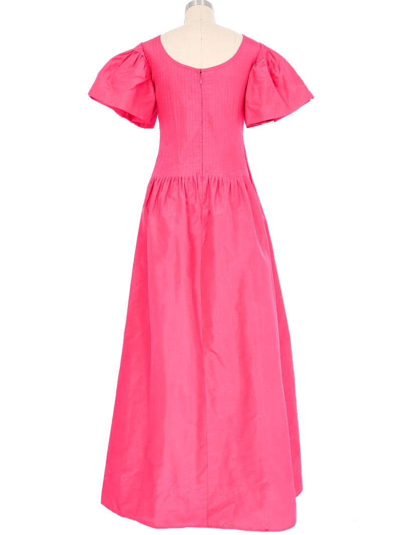 1960s Pierre Cardin Pink Taffeta Gown Dress arcadeshops.com