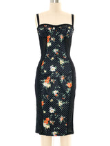 Dolce And Gabbana Floral Satin Bustier Dress Dress arcadeshops.com