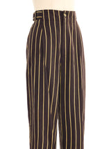 Issey Miyake Striped Cotton Trousers Bottom arcadeshops.com