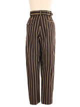 Issey Miyake Striped Cotton Trousers Bottom arcadeshops.com