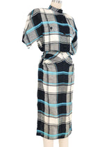 Gucci Plaid Linen Midriff Dress Dress arcadeshops.com