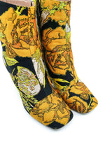 2018 Dries Van Noten Marigold Brocade Boots, 38.5 Accessory arcadeshops.com