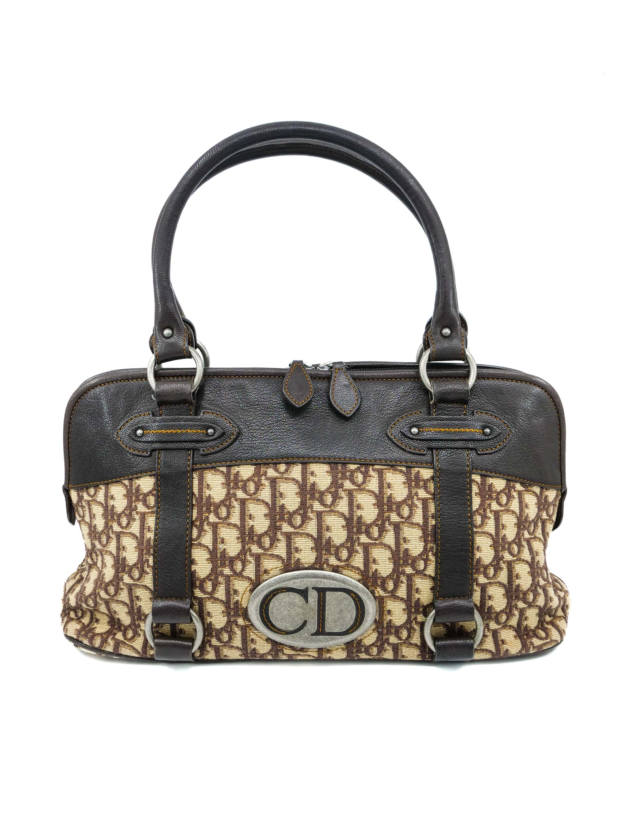 バッグ archive ChristianDior trotter second bag Christian Dior 2002 Black Double Saddle Trotter Handbag