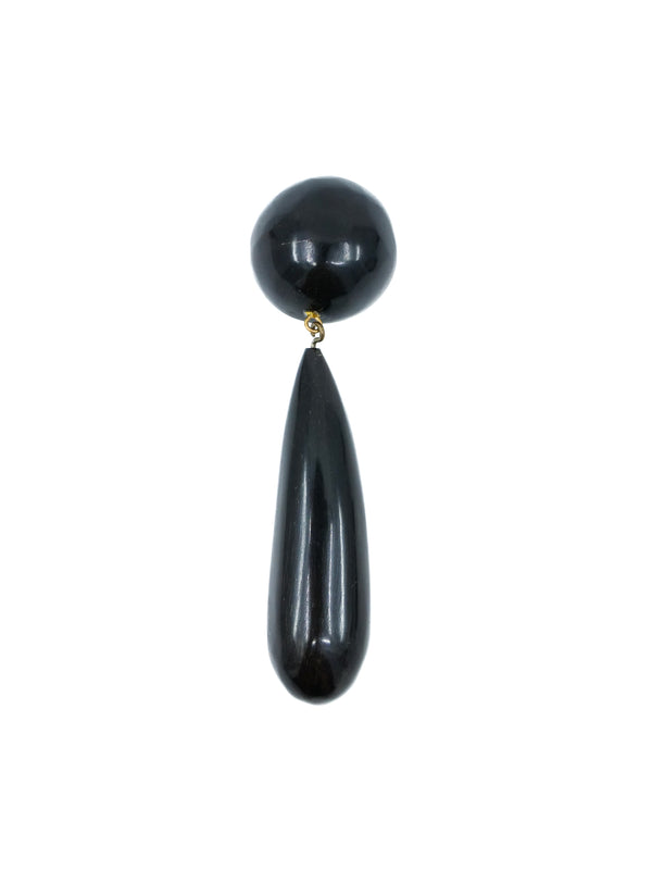 Monies Black Teardrop Earrings Accessory arcadeshops.com