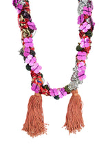 Art to Wear Pink Embellished Rope Necklace Accessory arcadeshops.com