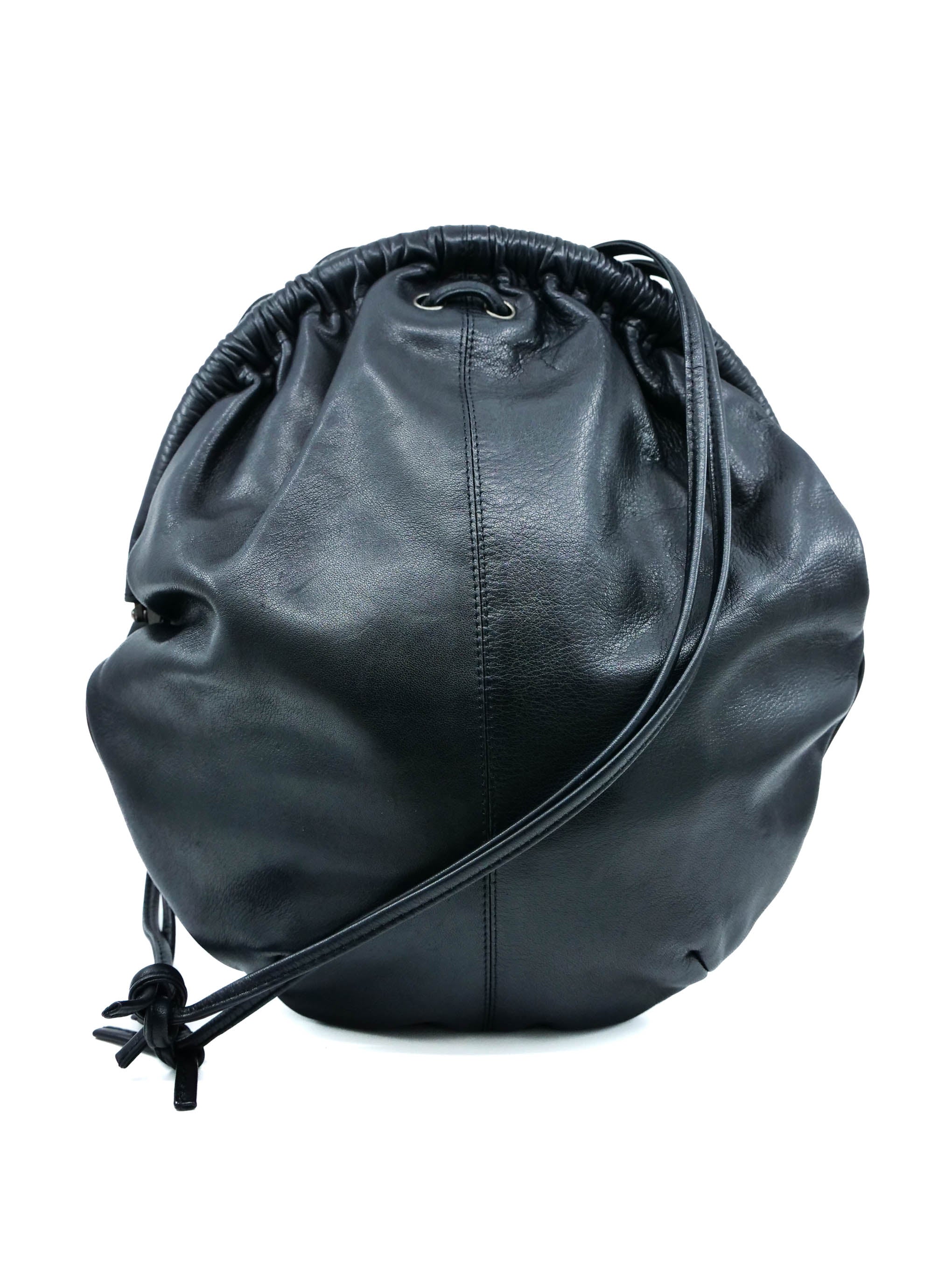 JURGEN LEHL ショルダーバッグ レザー 黒 レディース 本革 Jurgen Lehl Clamshell Leather Shoulder Bag