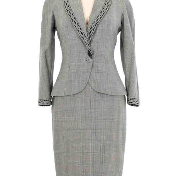 入荷now 口コミ Christian Dior Glen Plaid Skirt Suit ジャケット・アウター