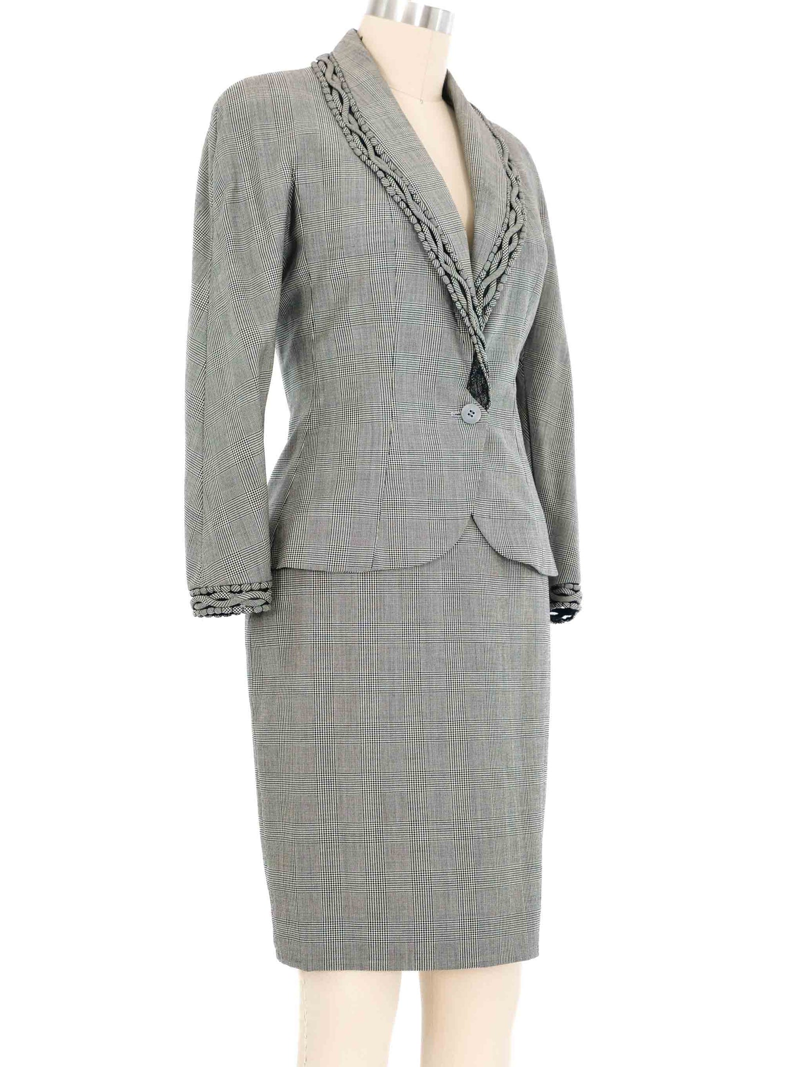 Christian Dior Glen Plaid Skirt Suit Christian Dior Glen Plaid Skirt Suit