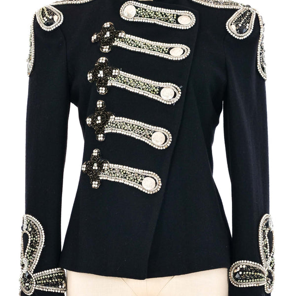 【BALMAIN】embellished wool ジャケット 2009 Balmain Embellished Military Jacket