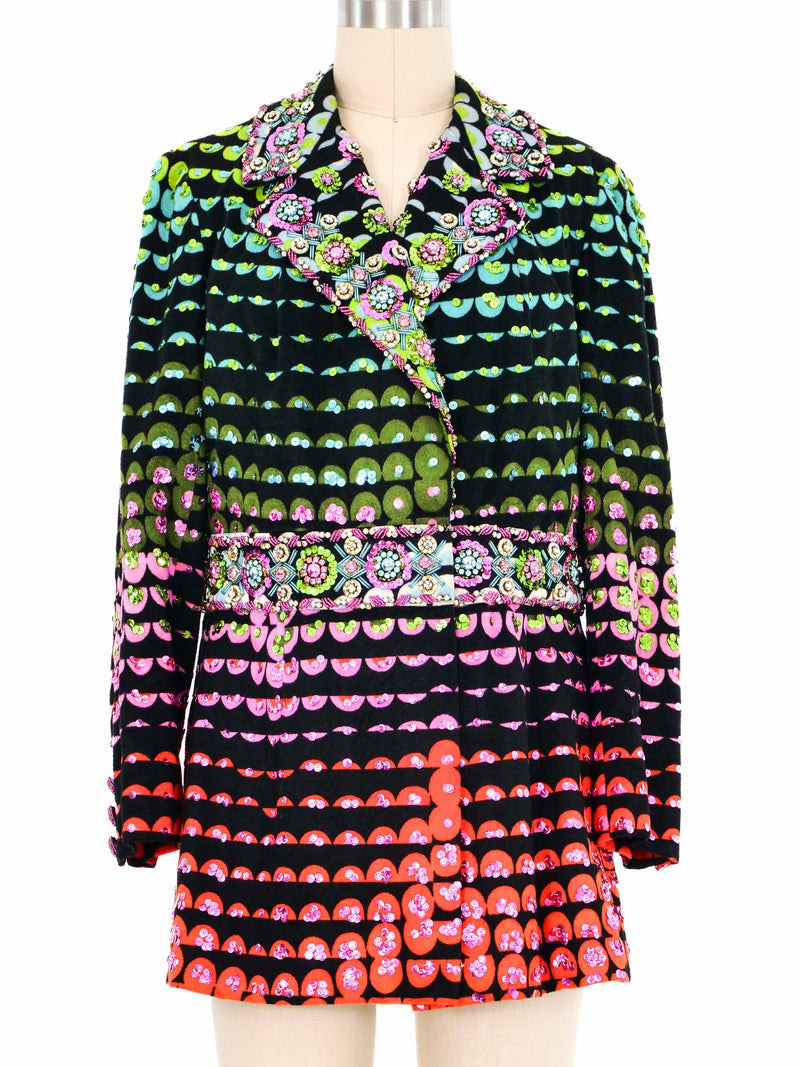 1960s Colt Orient Psychedelic Bead Embellished Blazer Jacket arcadeshops.com