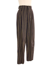 Issey Miyake Striped Cotton Trousers Bottom arcadeshops.com