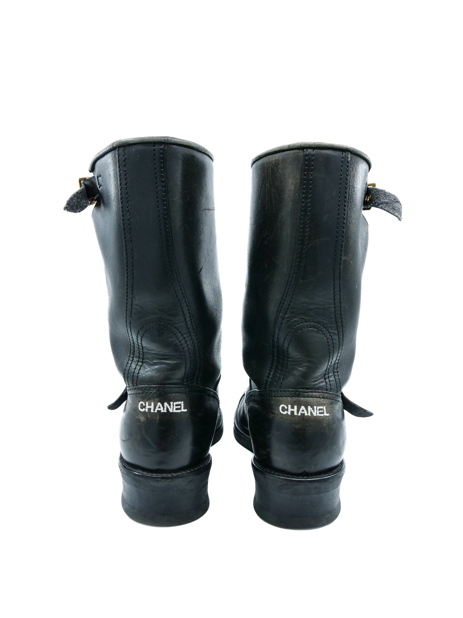 CHANEL ブーツ 1990s Chanel Motorcycle Boots, 8
