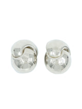 Modernist Silver Interlocking Dome Earrings Accessory arcadeshops.com