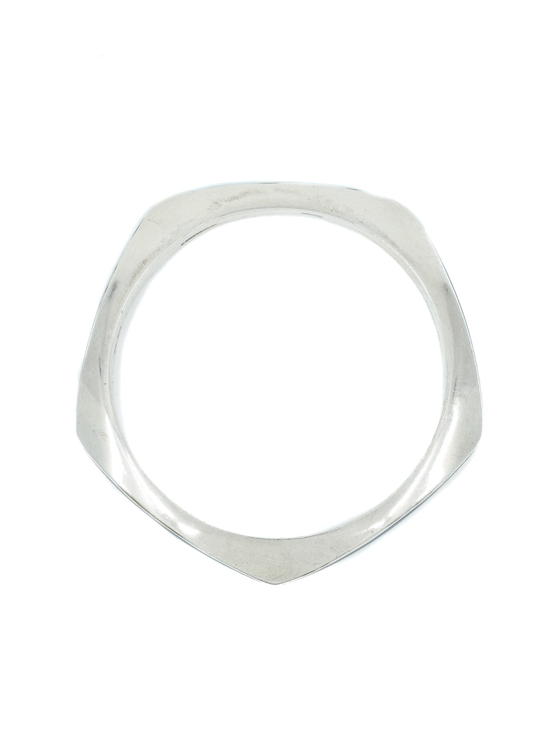 Mexican Sterling Silver Angled Inlay Bangle Accessory arcadeshops.com