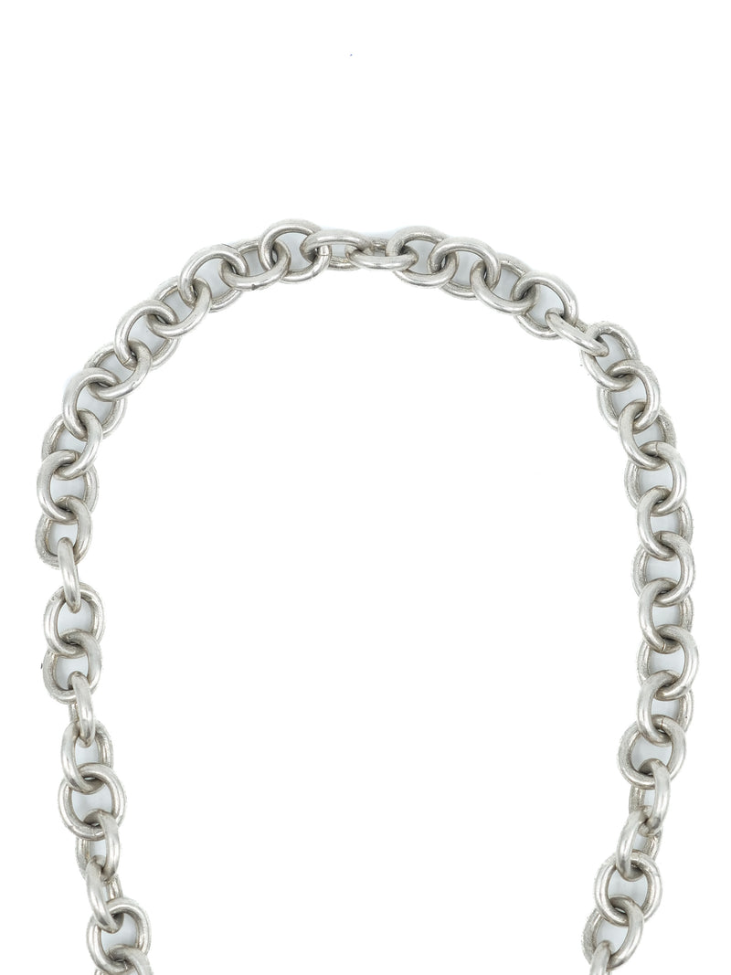 Silver Heart Clasp Chain Necklace Accessory arcadeshops.com